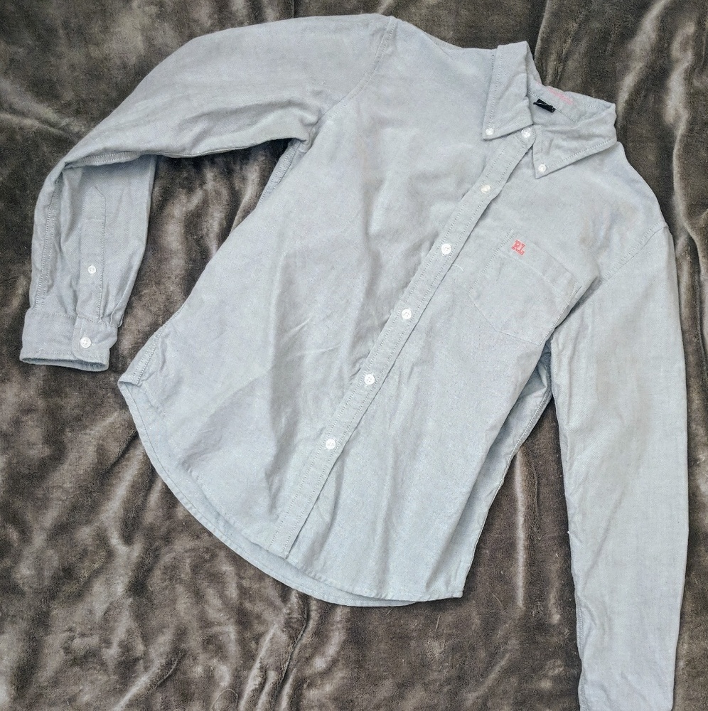 Grey chambray RL button up small